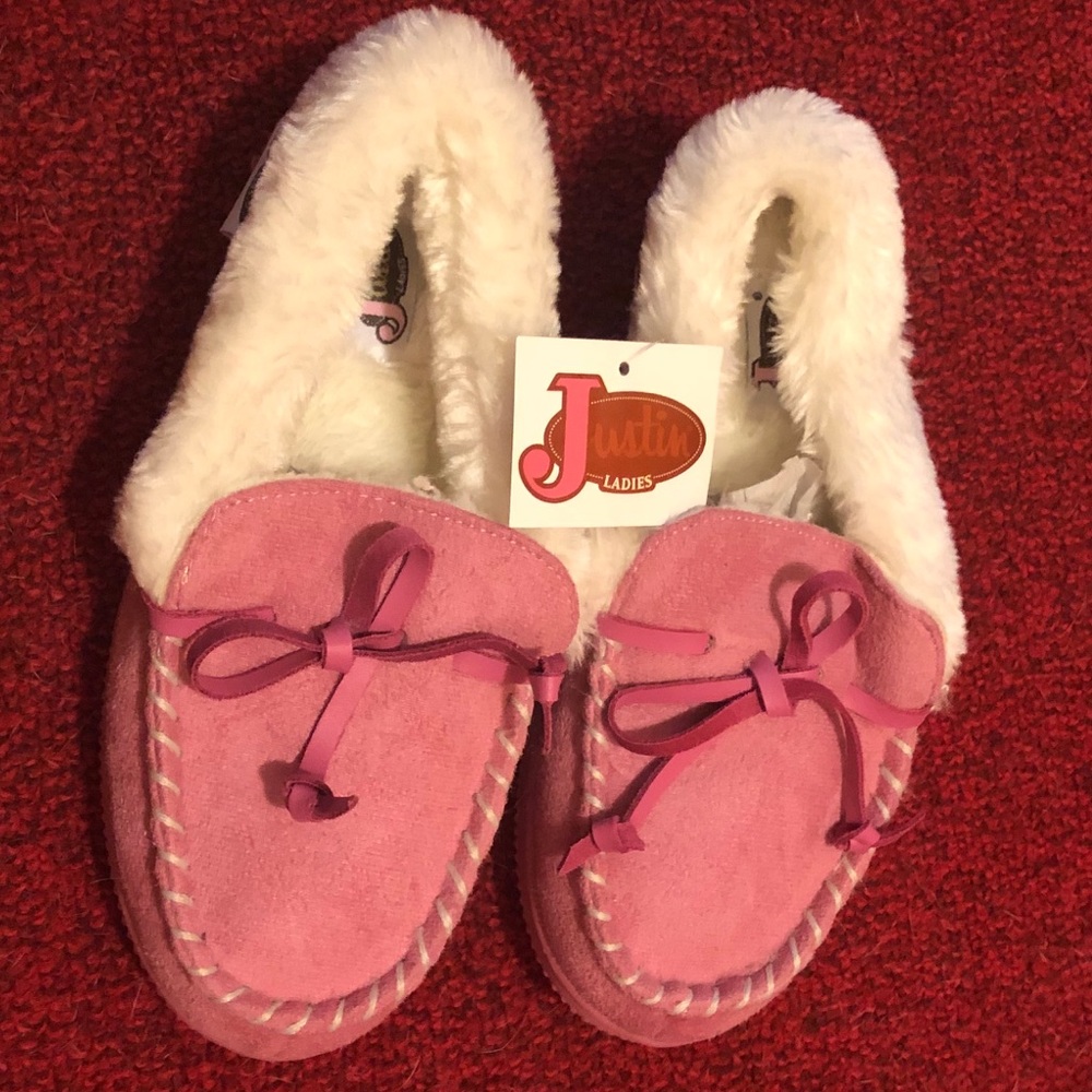 Faux Fur Lined Slippers, Breathable Moccasins